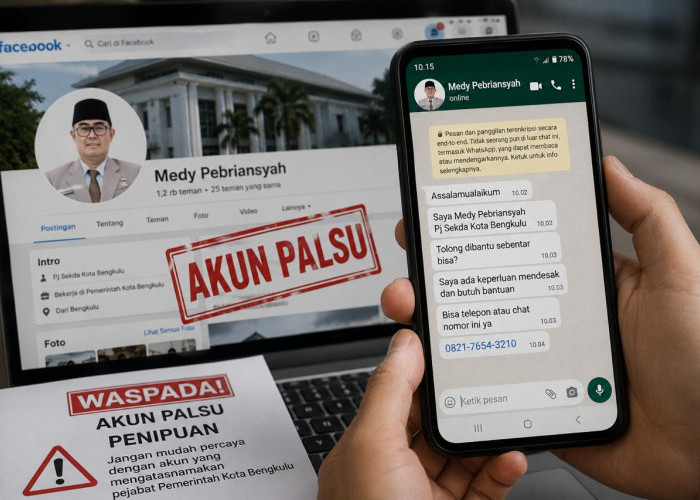 Marak Akun Palsu dan WhatsApp Bodong Catut Nama Pejabat Pemkot Bengkulu, Masyarakat Diminta Waspada