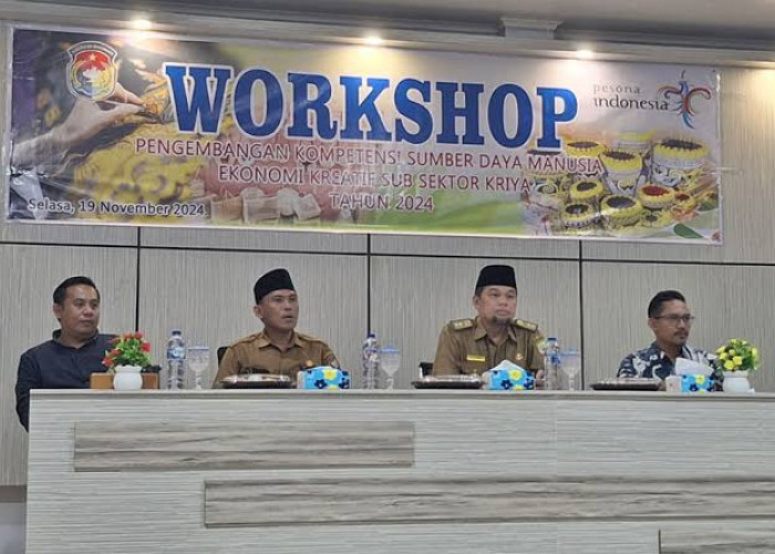 Pelaku Ekraf Mukomuko Siap Berkembang, Disparpora Gelar Workshop Pengembangan Kompetensi