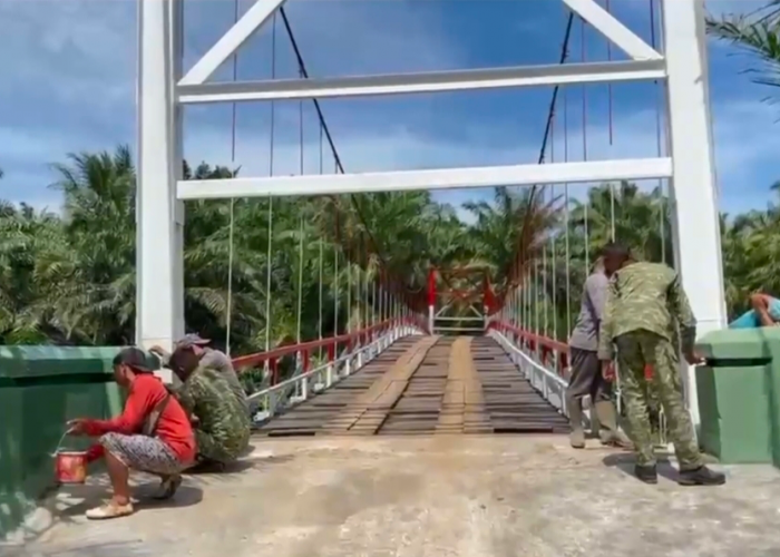Memutus Isolasi, Jembatan Gantung Perintis Garuda Kini Kokoh Hubungkan Pondok Suguh-Teluk Bakung