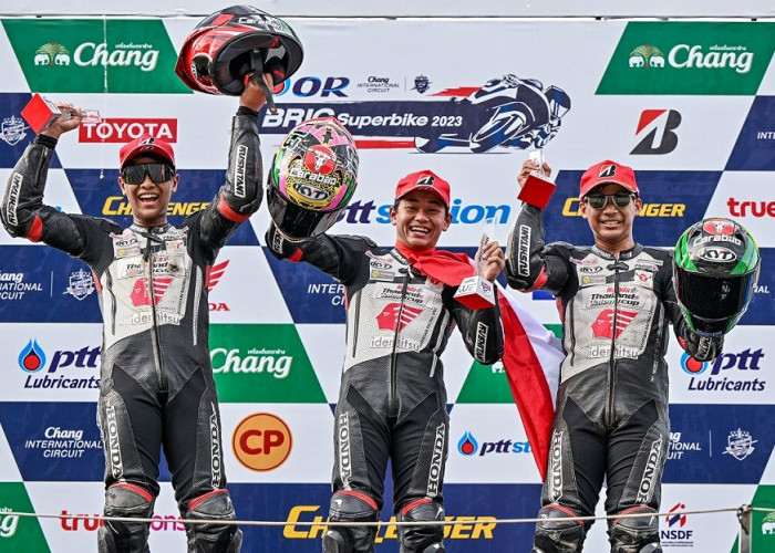 Pebalap Astra Honda Kembali Bikin Bangga, Merah Putih Berkibar di Thailand Talent Cup