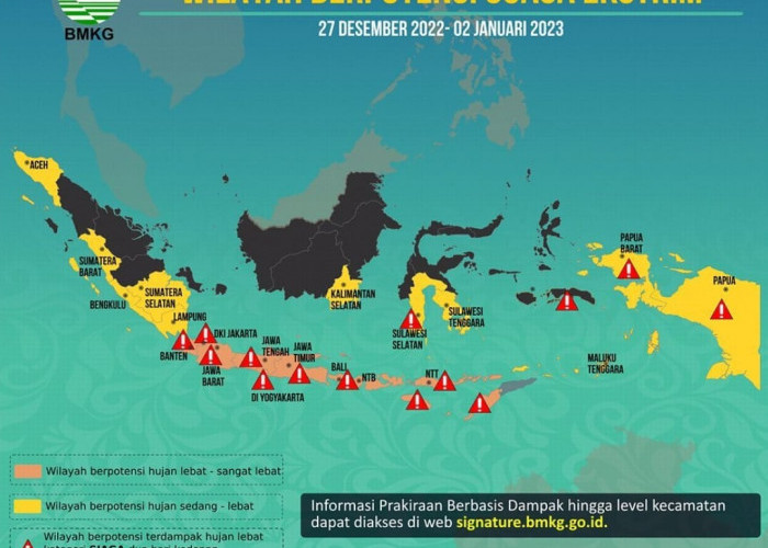 BMKG Prediksi Cuaca Tahun Baru Ekstrem, Wilayah-wilayah ini Harus Waspada!