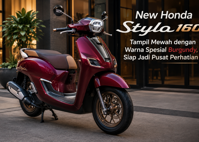 New Honda Stylo 160 Spesial Burgundy, Siap Jadi Pusat Perhatian