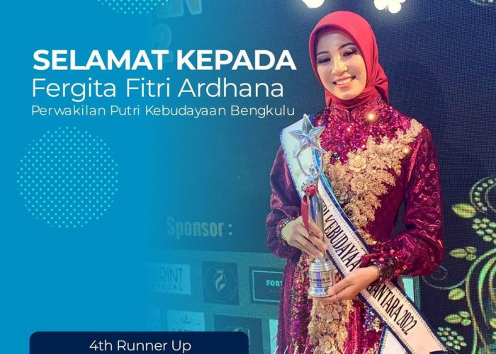 Fergita Fitri Ardhanda, Gadis asal Bengkulu Raih Juara Ajang Putra Putri Kebudayaan  Nusantara Tahun 2022