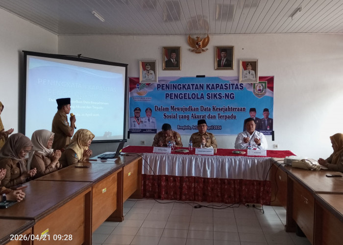 Pemprov Bengkulu Perkuat Akurasi Data Bansos, Operator SIKS-NG Digenjot Kapasitasnya