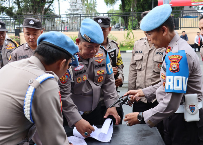 Polresta Bengkulu Gelar Pemeriksaan Senpi untuk Pastikan Penggunaan Sesuai Prosedur