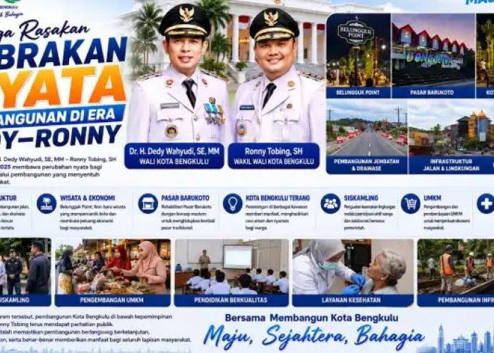 Era Dedy-Ronny, Pembangunan Infrastruktur Kota Bengkulu Mulai Dirasakan Masyarakat