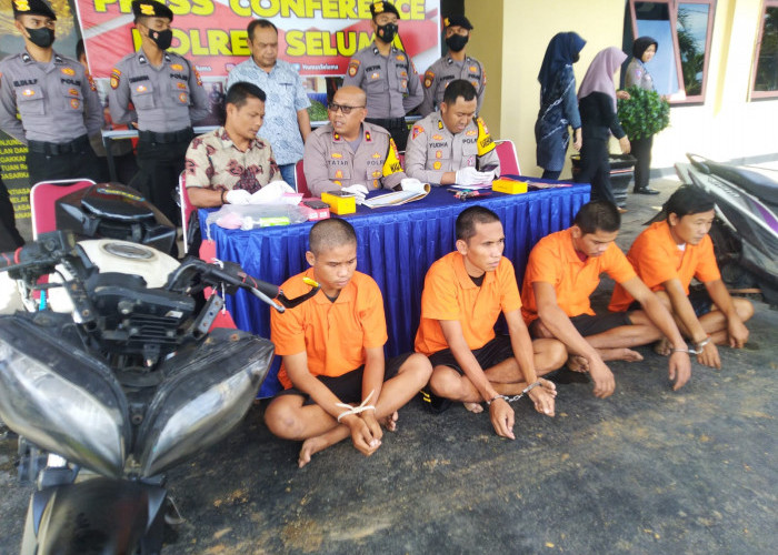 Operasi Musang Nala Polres Seluma Berhasil Tangkap 8 Pelaku Kriminal  