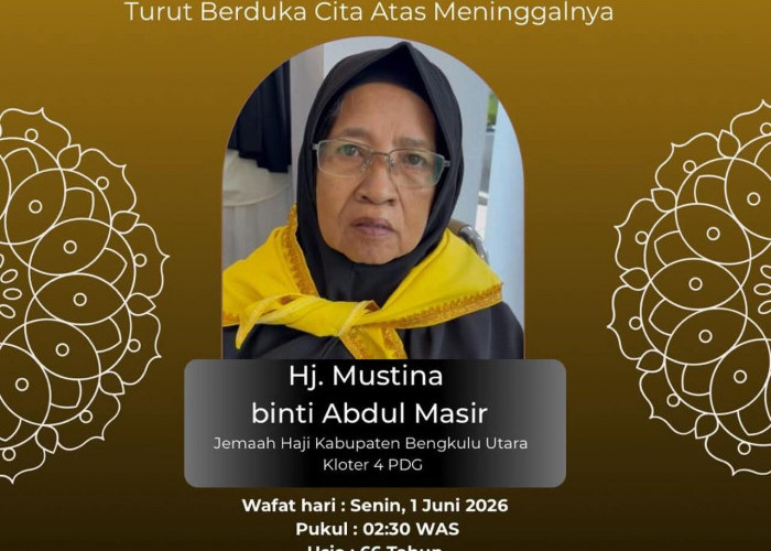 Kabar Duka dari Tanah Suci, Seorang Jemaah Haji Asal Bengkulu Utara Tutup Usia di Makkah