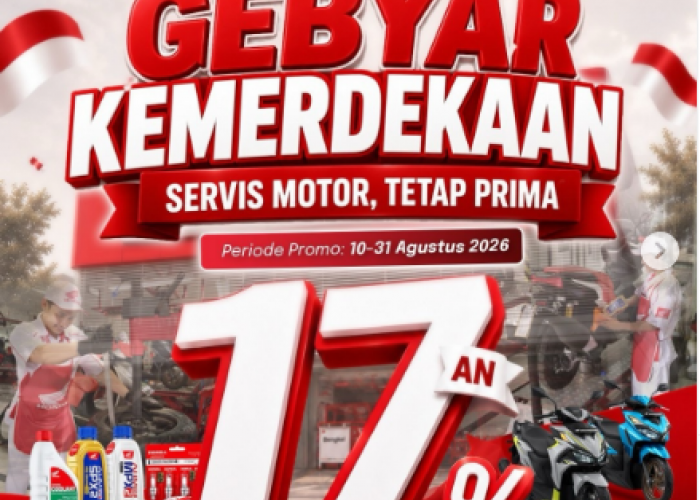 Gebyar Kemerdekaan Astra Motor Bengkulu, Servis Honda Makin Hemat Selama Agustus