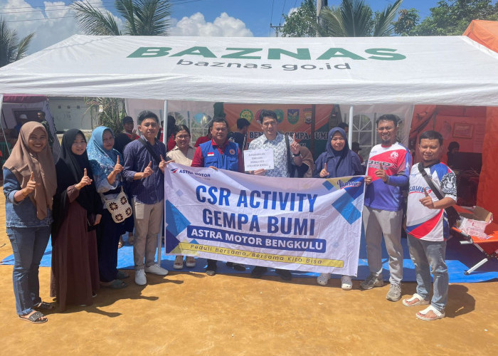 Astra Motor Bengkulu Salurkan Bantuan ke Dapur Umum Gempa Betungan