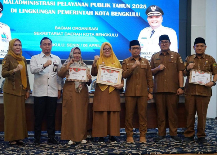 Pemkot Bengkulu Raih Predikat Tertinggi Pelayanan Publik dari Ombudsman RI