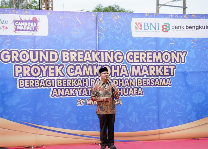 Gelar Upacara Ground Breaking, Gubernur Rohidin Mendorong UMKM Bengkulu Dengan Hadirkan Camkoha Market