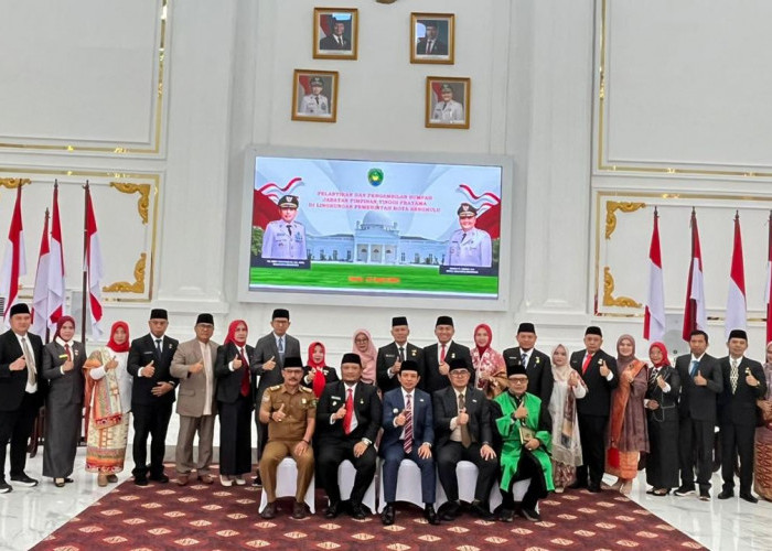 Walikota Bengkulu Lantik 10 Kepala OPD Hasil Lelang Jabatan, Berikut Daftarnya