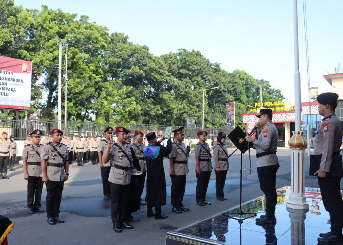 Kapolresta Bengkulu Pimpin Sertijab Empat Pejabat, Tekankan Profesionalisme dan Pelayanan Publik