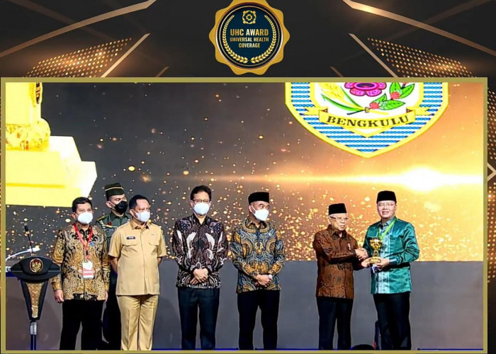 Wapres Berikan Penghargaan Pemda Berstatus UHC, Provinsi Bengkulu Capaian Tertinggi se-Indonesia