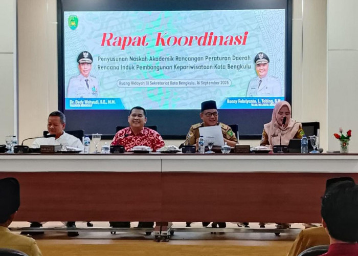 Optimalkan Potensi Wisata, Pemkot Bengkulu Mulai Susun Naskah Akademik Raperda RIPPARDA
