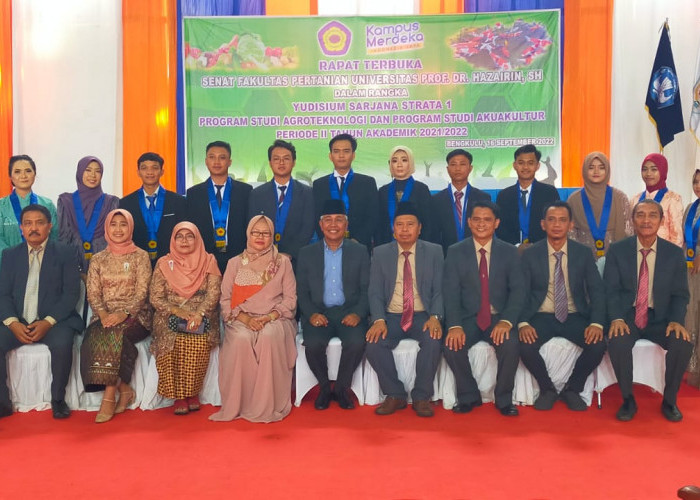 Yudisium 27 Mahasiswa, Begini Pesan Rektor dan Dekan Fakultas Pertanian Universitas Hazairin Bengkulu  