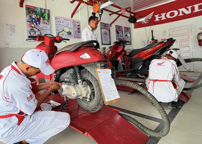 Dekatkan Pelayanan, Pos AHASS TEFA SMKN 3 Mandau Siap Servis 12 Motor Honda Per Hari