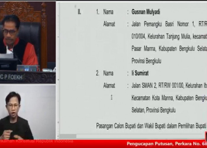 Didiskualifikasi MK dari Calon Bupati Bengkulu Selatan, Ini Tanggapan Gusnan Mulyadi 