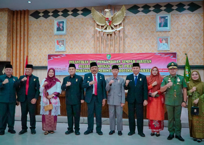 Wagub Mian Lantik  Pejabat Eselon 2: Kadis PMD, Kasatpol PP, Diskop dan UKM