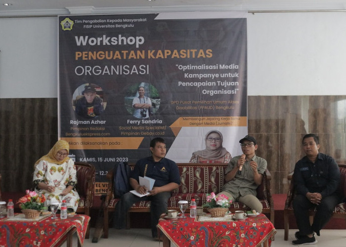 Dorong Penguatan Organisasi PPUAD Bengkulu, Tim Pengabdian Fisip Unib Gelar Workshop 