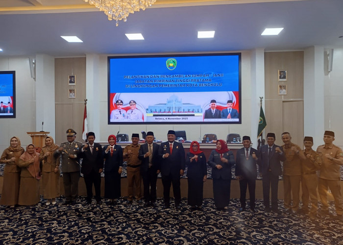 Pemkot Bengkulu Mutasi Pejabat Eselon II, Sejumlah Posisi Strategis Berganti