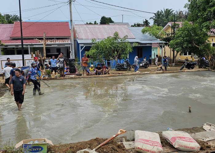 Tunggu Realisasi Pemkot Bengkulu, Warga Perumahan Pematang Permai Bangun Fasum Mandiri 