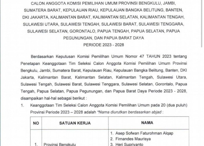 Ini Nama-nama Timsel KPU se-Indonesia, Simak Tahapan Seleksinya    