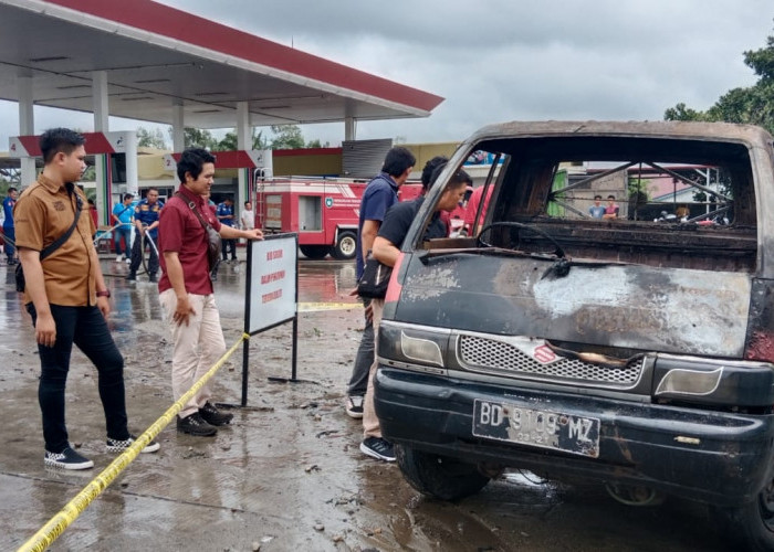 Suzuki Pick Up Terbakar di SPBU Kutau Bengkulu Selatan, Begini Kronologisnya