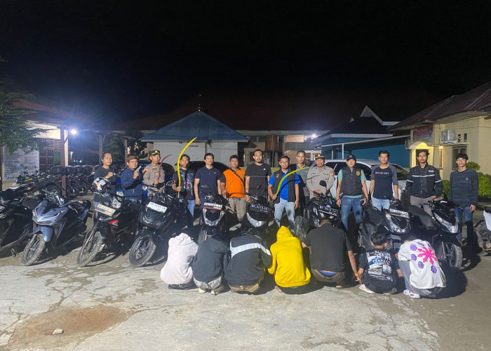 ?Polisi Amankan 7 Anggota Geng Motor, Bawa Celurit Hingga Senjata Tajam Modifikasi