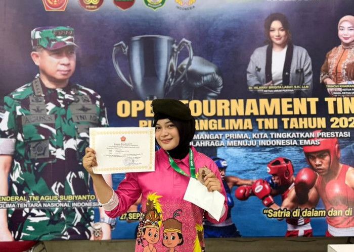 Bripda Jenitiara Harumkan Nama Polda Bengkulu, Raih Juara 3 Tinju Piala Panglima TNI 2025