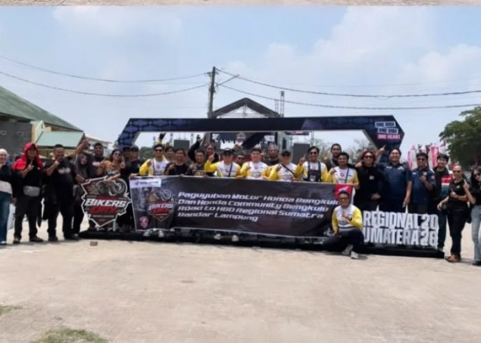 Paguyuban Motor Honda Bengkulu Ramaikan Honda Bikers Day Regional Sumatera di Lampung