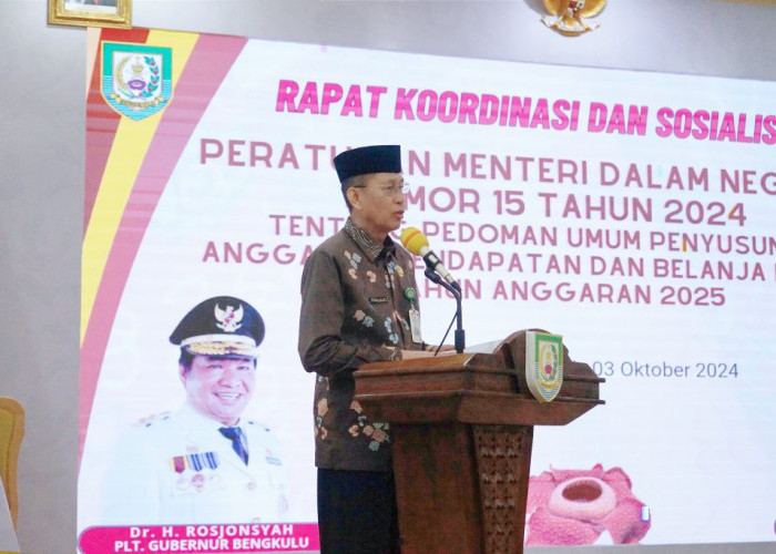 Pemprov Bengkulu Gelar Sosialisasi Permendagri tentang Pedoman Penyusunan APBD 2025