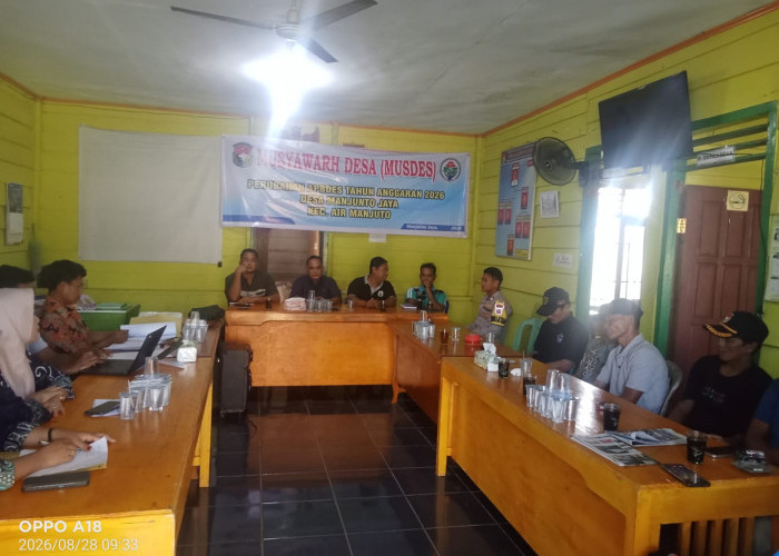 Manjunto Jaya Susun RKPDes 2027, Tiga Pembangunan Fisik Jadi Prioritas