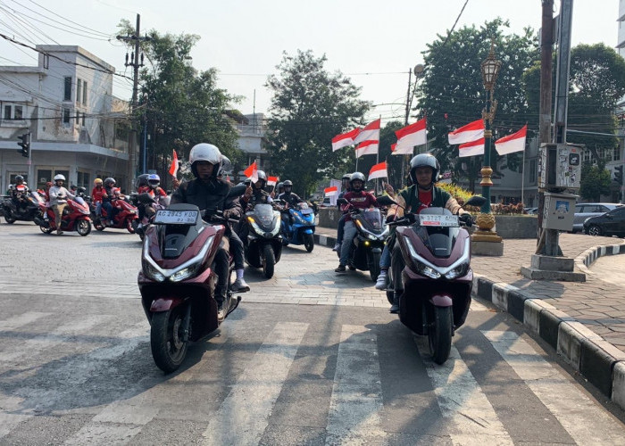 Cinta Indonesia, Ribuan Bikers Honda PCX Konvoi Simpatik Rayakan HUT RI ke-81