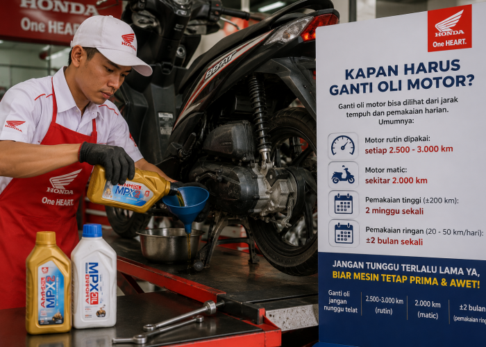 Jangan Tunggu Telat, Astra Motor Ingatkan Pentingnya Rutin Ganti Oli Motor 