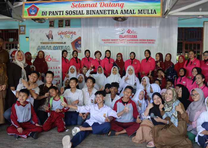 HUT ke-46 YKB, Bhayangkari Bengkulu Berbagi Kasih di Panti Sosial Bina Netra