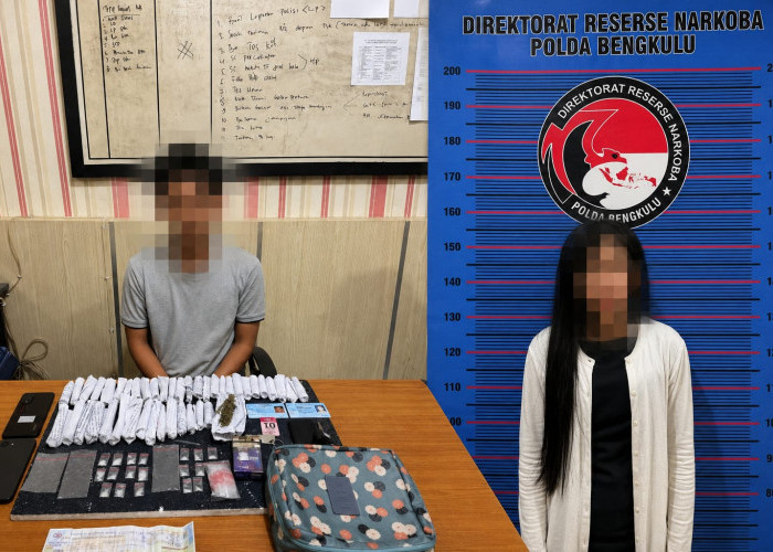 Pasutri Dibekuk Saat Hendak Kabur, Puluhan Paket Sabu dan Ganja Ditemukan di Kos