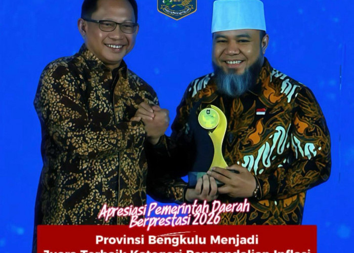 Bengkulu Tampil Gemilang, Juara Nasional Penurunan Pengangguran dan Pengendalian Inflasi 2026