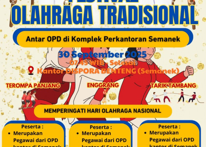 Dispora Benteng Ajak OPD Lomba Terompa Panjang dan Enggrang, Gratis Berhadiah Menarik