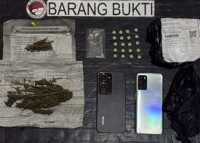 Dua Pengedar Narkoba Dibekuk di Rejang Lebong, Polisi Sita Ekstasi dan Ganja