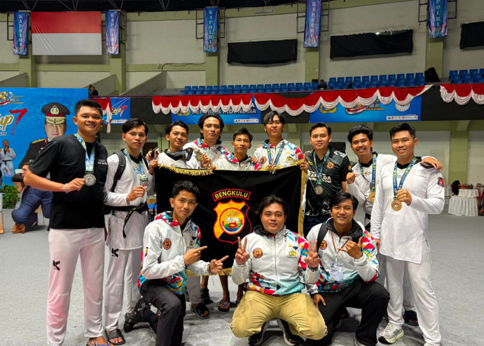 Luar Biasa! Polda Bengkulu Sabet 5 Emas dan 10 Medali di Kejuaraan Taekwondo Kapolri Cup 7