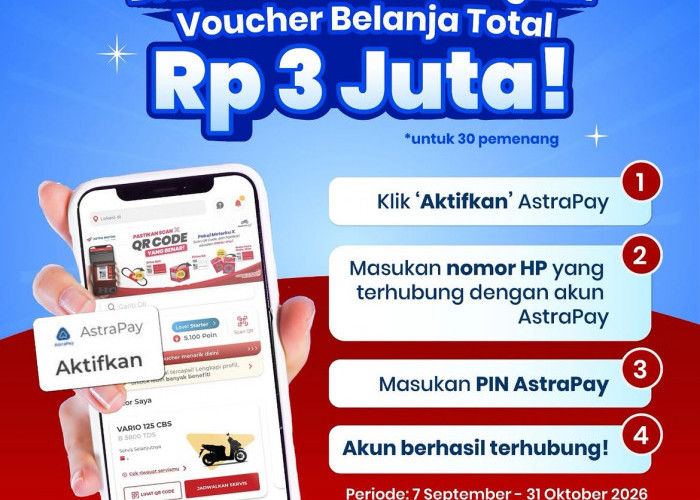 Hubungkan AstraPay ke Motorku X, Pengguna Berkesempatan Raih Voucher Belanja Rp3 Juta