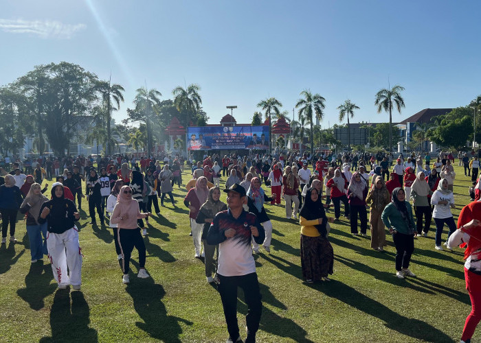 Pemprov Bengkulu Terapkan Gaya Hidup Sehat Lewat Senam dan Aksi Donor Darah