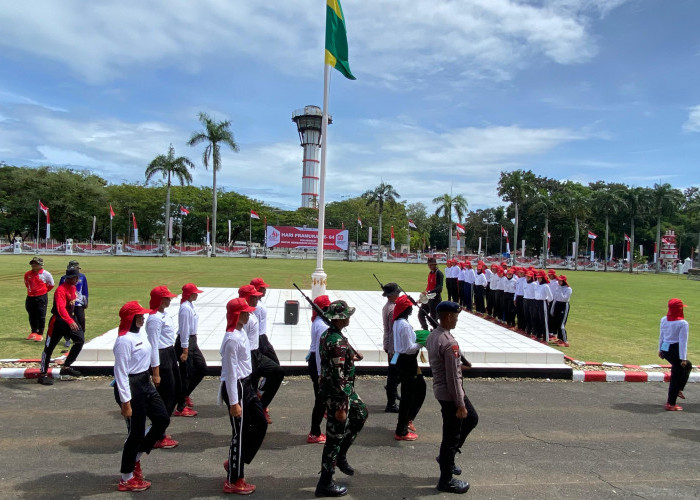 H-5 Bertugas, Paskibraka Bengkulu Intensifkan Latihan Jelang HUT RI ke-80