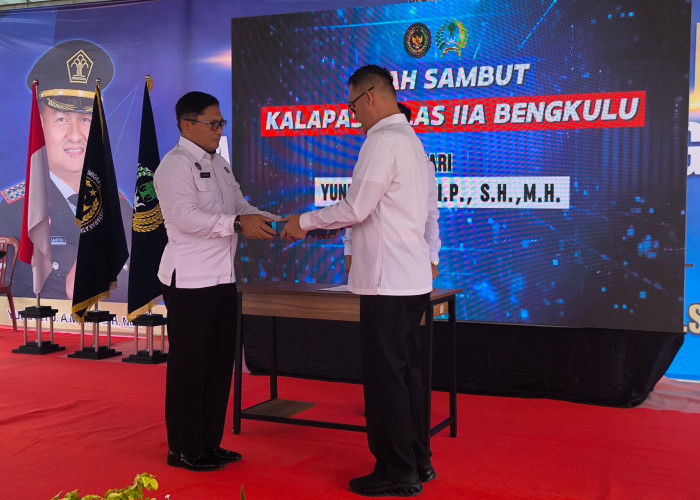 Lapas Kelas IIA Bengkulu Gelar Lepas Sambut, Julianto Budhi Prasetyono Resmi Jabat Kalapas Baru