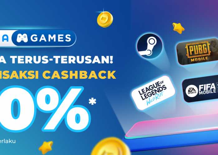 DANA Games Hematnya Terus-Terusan! Tiap Transaksi Cashback Sampai Dengan 10%