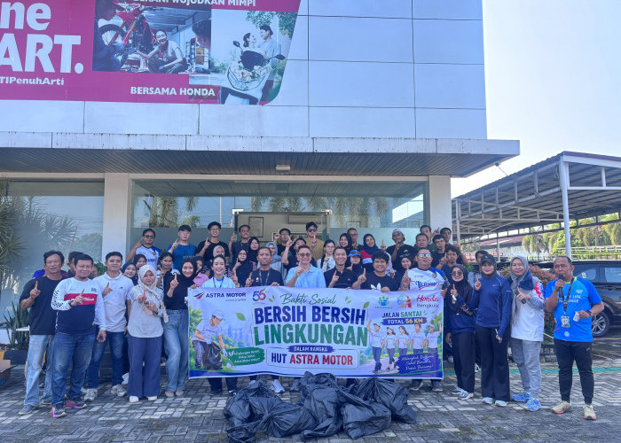 Rayakan HUT ke-56, Astra Motor Bengkulu Gelar Jalan Santai dan Aksi Bersih Lingkungan 