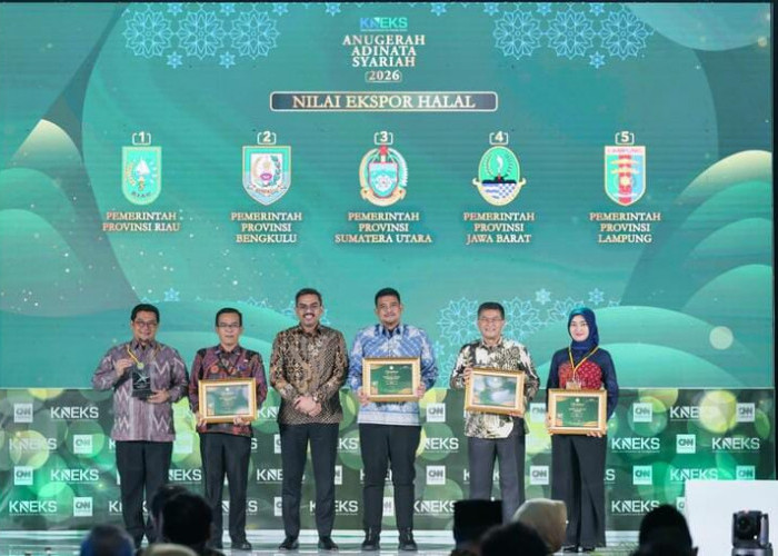Bengkulu Raih Dua Penghargaan Nasional Adinata Syariah 2026, Bukti Penguatan Ekonomi Halal Daerah