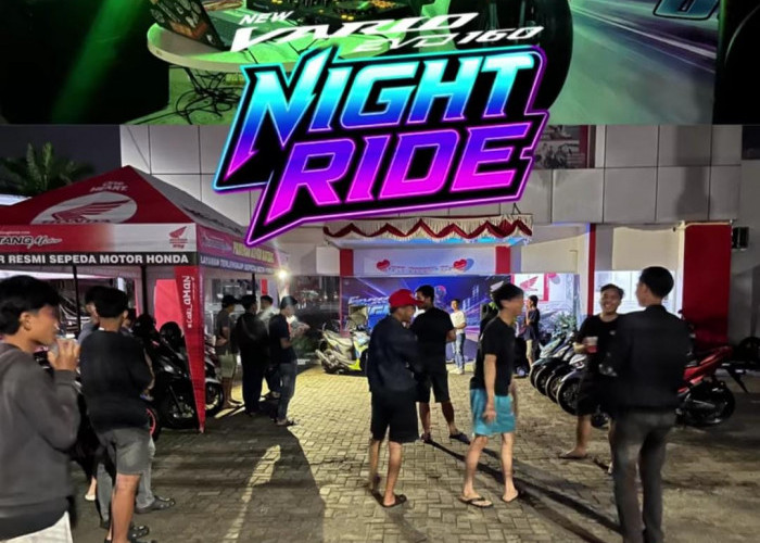 Diguyur Hujan, Vario Night Ride Tetap Meriah dan Perkuat Silaturahmi Komunitas di Bengkulu